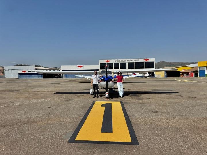 Aeronave na cabeceira